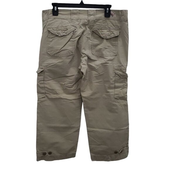 Lucky Brand Dungarees Womens Vintage Khaki Tan Ripstop Cropped Cargo Pants 10/30 - Picture 11 of 11